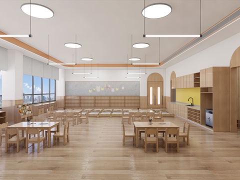 幼儿园教室su模型