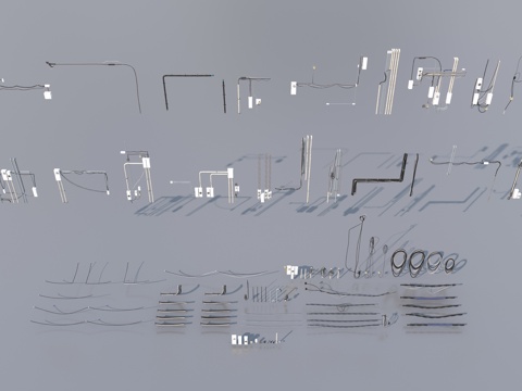  电缆电气部件3d模型 