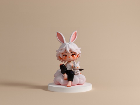 现代雕塑摆件 IP手办 艺术装置 商业美陈 卡通公仔su模型