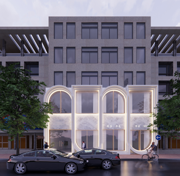 现代门头 商业门头 店铺门头su模型