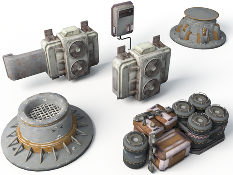  赛博朋克3d模型 