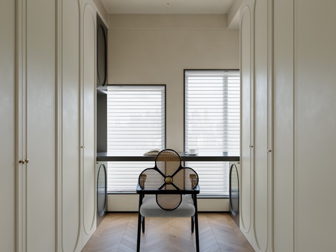 简欧衣帽间书房3d模型