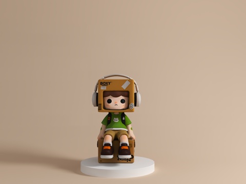 现代雕塑摆件 IP手办 艺术装置 商业美陈 卡通公仔su模型