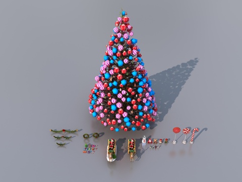  圣诞装饰品3d模型 