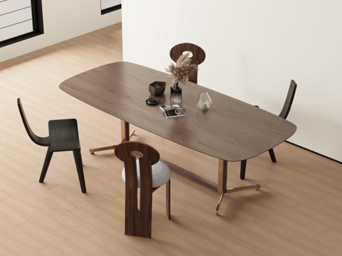 现代餐桌椅3d模型