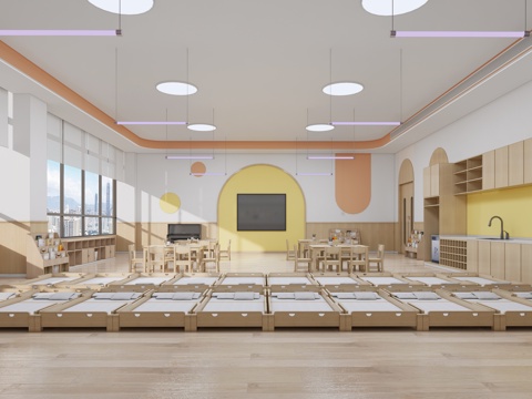 幼儿园教室su模型