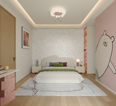  现代女儿房3d模型 