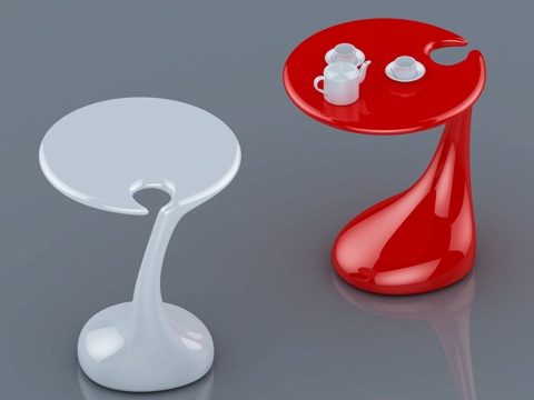  简欧茶几 沙发几 床头几3d模型 