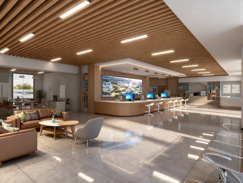  服务中心3d模型 