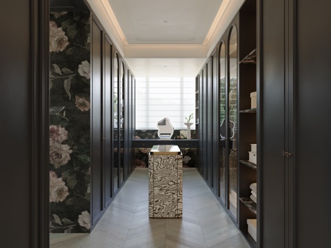 法式衣帽间3d模型