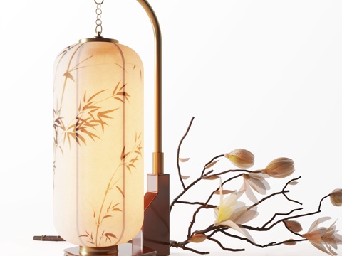 宋式台灯 台灯 灯具 装饰灯 艺术台灯su模型