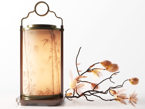 宋式台灯 台灯 灯具 装饰灯 艺术台灯su模型