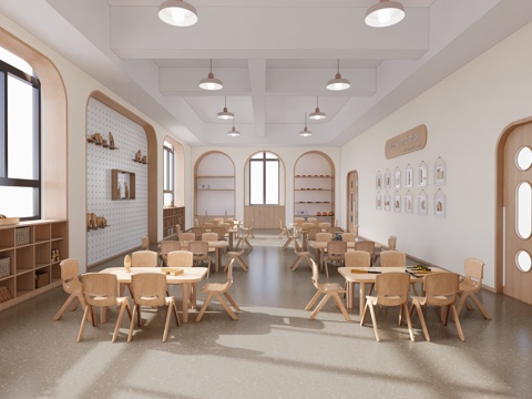 幼儿园教室  综合部室  活动室su模型