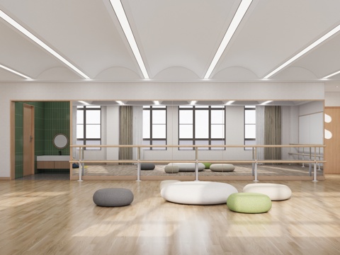 幼儿园教室  舞蹈室  活动室  音乐教室su模型