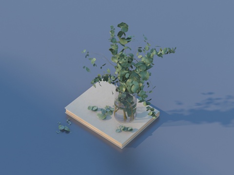  花盆 盆栽 绿植 植物3d模型 