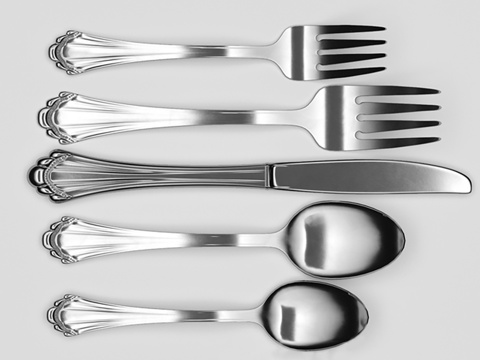  餐具 刀叉3d模型 