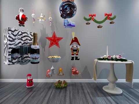  其它圣诞节 礼物 圣诞树 装饰品 雪人 鹿 美陈 雪橇3d模型 