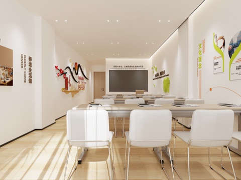  现代 会议室3d模型 