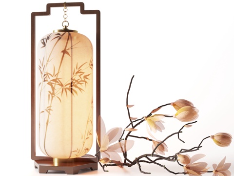  宋式台灯 台灯 灯具 装饰灯 艺术台灯3d模型 