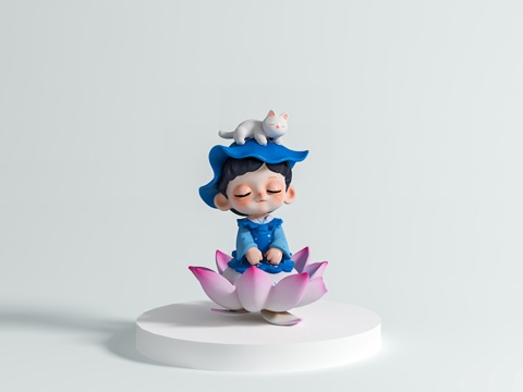 现代雕塑摆件 IP手办 艺术装置 商业美陈 卡通公仔 美称装su模型