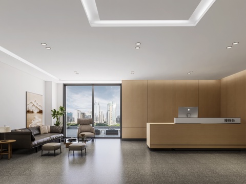 现代休息区_会客室_商场休息区_休息区su模型