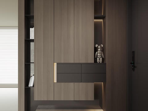 现代入户鞋柜su模型