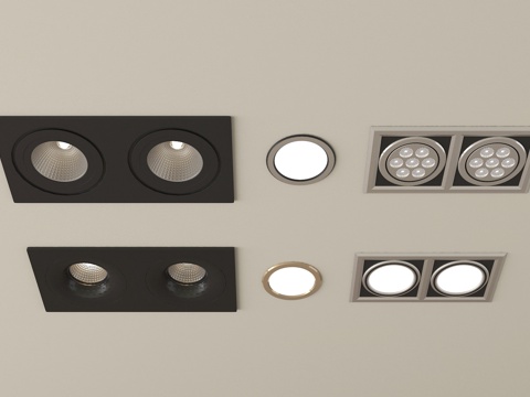 现代筒灯射灯 嵌入式筒灯射灯su模型