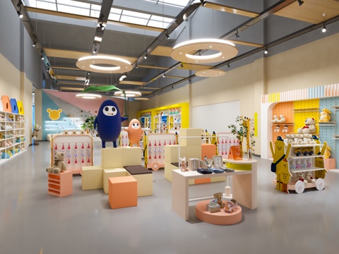  潮玩店  手办玩具店  礼品店  饰品店  儿童玩具店3d模型 