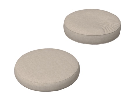 现代坐垫 布艺坐垫 圆坐垫su模型