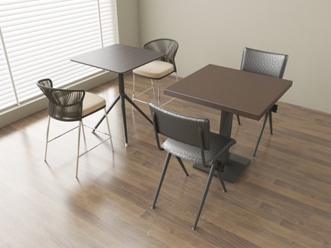 现代休闲桌椅su模型