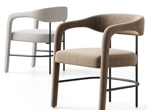 Mavia 现代单椅组合 餐椅 扶手椅 化妆椅su模型