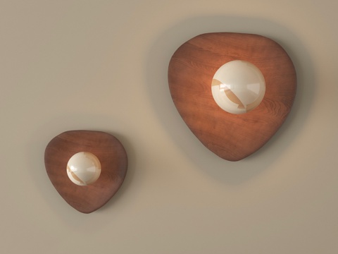 侘寂壁灯su模型