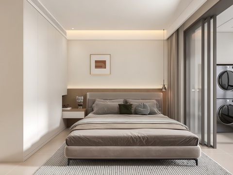  现代卧室 梳妆台3d模型 