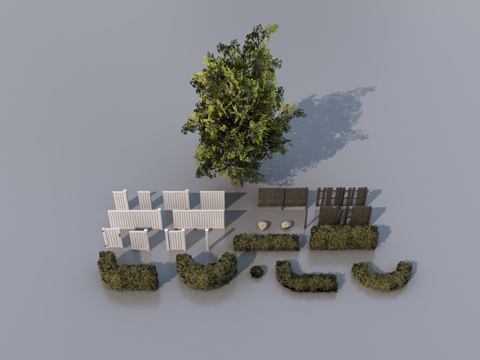  园艺组件3d模型 