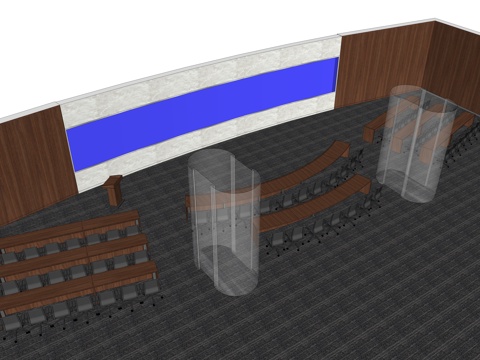 指挥室会议室su模型