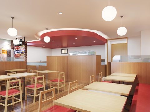  现代 餐饮空间 日料店3d模型 