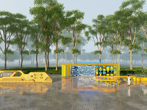 现代儿童景墙 儿童景墙su模型