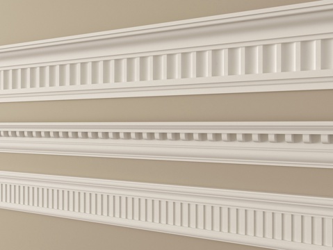 法式石膏线 石膏线条su模型