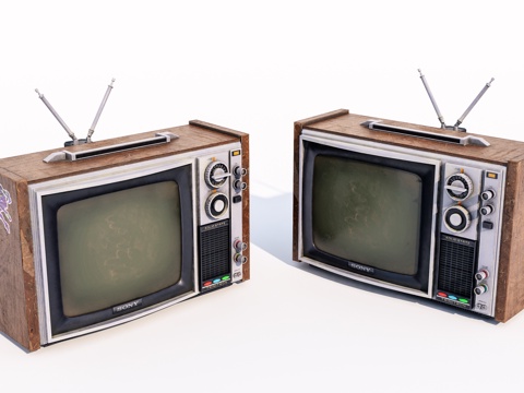 现代旧电视 老物件su模型