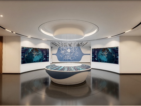 现代展厅su模型