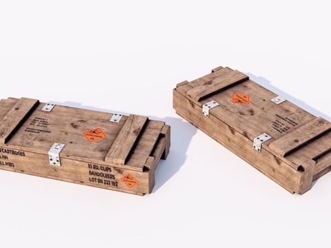 现代旧木箱su模型