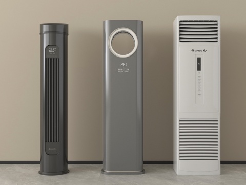 现代空调 立式空调su模型