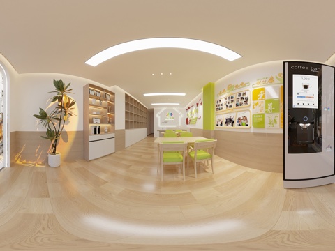  现代 养老院 福利院 大厅前台 