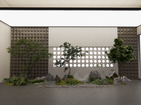 微景观 小品 景观 组团 花镜 绿化 造景su模型