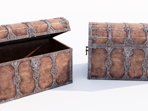 木箱 宝箱su模型