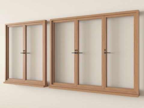 现代窗组合  推拉窗 飘窗 阳台窗su模型