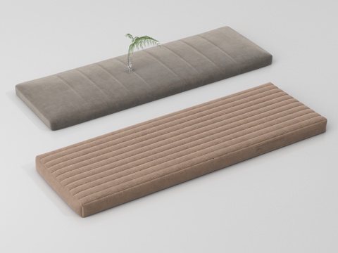 现代坐垫 沙发坐垫 飘窗坐垫su模型