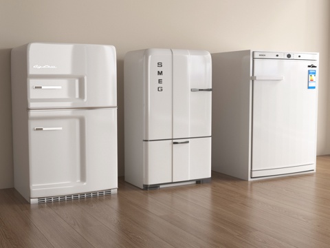  现代冰箱 冰柜3d模型 