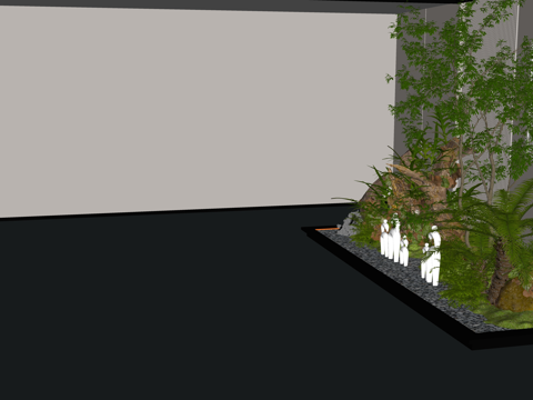 微景观 小品 景观 组团 花镜 绿化 造景su模型