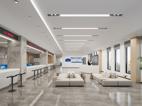 便民服务大厅su模型